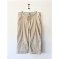 Fat Face Naomi Corduroy Trousers Size 20 Long Beige Ecru Cropped RRP &pound;49.50 - 20 Tall
