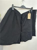 Fat face Womens Black 100% Linen Shorts Size 24 New With Tags Linen Shorts - 24 Plus