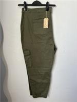 BNWT FatFace Hythe Khaki Green Cargo Combat Trousers Uk 24 Short - 24 Regular