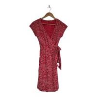 FAT FACE Floral Dress Size UK 6 Wrap Dress Short Tie Detail - 6 Regular