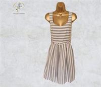FatFace Ladies Blue White Stripe Lined Pinafore Dress UK 12 US 8 EU 40