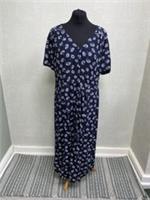 Fat Face Maxi Dress Size 18 Smock Prairie Floral Short Sleeve Summer Holiday New - 18 Regular