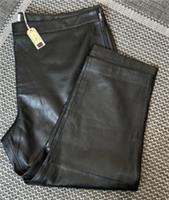 Fatface Lana Genuine Leather Ladies Trousers Black Size 24R rrp £189.00 - 24 Regular
