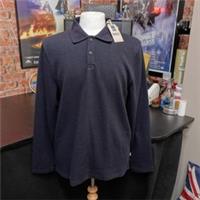 FatFace LSR rib polo shirt men's large regular navy W33876 new with tags - L Regular