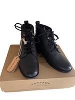 BRAND NEW FATFACE CATRIN BLACK LEATHER LACE UP BOOTS SIZE 5/38 COST &pound;89