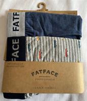Fat Face Mens 2 Pack Camper Stripe Boxer Shorts Grey Marl New Sizes M L XL - XL Regular