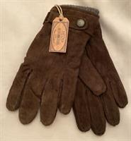 Fat Face Mens Rory Suede Gloves New One Size (Small) Chocolate - One Size Regular