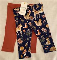 Fat Face Baby Crew 2 Pack Leggings Age 9-12 Months New Woodland Animals