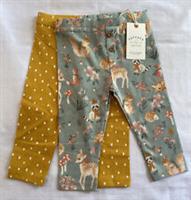 Fat Face Baby 2 Pack Leggings Woodland Animals New Age 6-9 9-12 Months