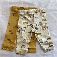 Fat Face Baby 2 Pack Leggings/ Bottoms Safari Animals New Age 3-6 6-9 Months