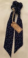 Fat Face Spot Tie Scrunchie New Navy