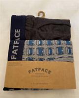 Fat Face 2 Pack Camper Print Cotton Boxer Shorts New Size XL Grey - XL Regular