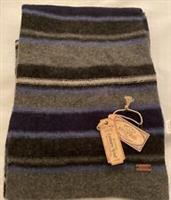 Fat Face Mens Calgary Stripe Scarf - New - One Size Charcoal