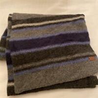 Fat Face Mens Calgary Stripe Scarf - New No Label - One Size Charcoal