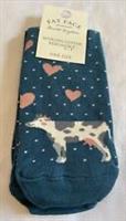 Fat Face Womens Kissing Cows Socks Teal Green New Size UK 4-7