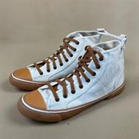 Fat Face High Top Sneakers Lace Up White Canvas Mens Size 10 UK Casual Plimsolls
