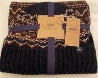 Fat Face Mens Navy Fairisle Beanie Hat & Scarf Set New - ONE Regular