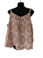 FAT FACE IVORY MIX BRIAR LINEAR BATIK LINEN CAMISOLE TOP SIZE 20 NEW TAGS £39.50 - 20 Regular