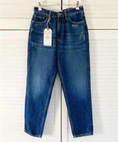 FatFace Mom Jeans Size 8 Short Blue Denim Mid Wash Cotton - 8 Petites