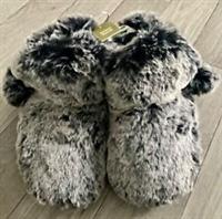 FAT FACE Ladies Farah Faux Fur Slipper Boots - Oatmeal Size Med 5-7 BNWT Rrp £32