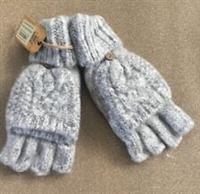 Fat face Cable Knit over flap gloves/mitten - Grey - One Size - BNWT Rrp £20