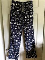 FAT FACE Pyjama Mens Pants 28W XS Blue Trousers Camping Outdoor Print Lounge - XS Regular