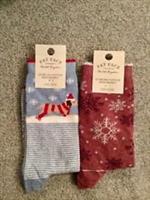 FAT FACE Womens 1 x Sausage Dog Socks & 1 x Snowflake Socks BNWT Rrp £12