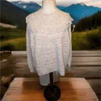 Size 24 FatFace Natural Nora Craft Wool Blend Jumper - 24 Plus