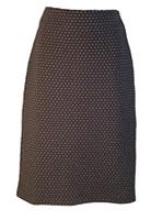 FAT FACE NAVY BLUE & SILVER PRINT PENCIL MIDI SKIRT SIZE UK 8 - 8 Regular