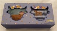 Fat Face Womens 2 Pack Hetty Highland Cow Socks New Size UK 4-7