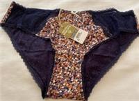 Fat Face Womens Pop Floral Mini Knickers Pants Ivory New UK Size 12 Navy - 12 Regular