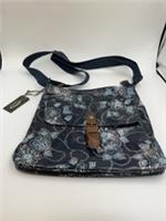 Fat Face Pretty Ladies Navy Floral Messenger Shoulder Bag Handbag NEW