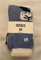 Fat Face Womens 2 Pack Polar Bear Fluvia Socks New Size UK 4-7 - Blue