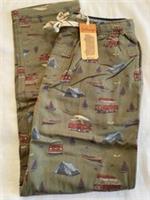 Fat Face Mens VW Print Pyjama Bottoms New Sizes M L XL Green - M Regular