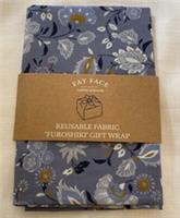Fat Face Reusable Fabric Furoshiki Gift Wrap / Bandana BNWOT Jasmine Floral Blue