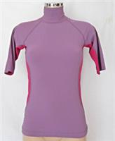 Fat Face Womens Plum Half Sleeve Rashie Rash Guard Top Size 10, 12 or 14 - 10 Regular