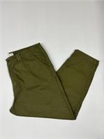 Women's Fat Face Khaki Green Straight Leg Trousers Size UK 18 Regular - 18 Regular