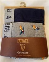 Fat Face 2 Pack Boxers Grey & Blue Guinness Cotton Boxer Shorts - Size XL - New - XL Regular