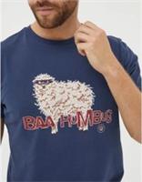 Baa Humbug New Fat Face Navy Blue Tee T-shirt Top L Sheep Cotton