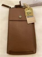 Fat Face Womens Leather Louisa Purse Phone Bag New - Tan - Small Regular