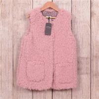 Fat Face Gilet Girls Age 12-13 Years Pink Teddy Fleece Brand New RRP &pound;25