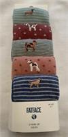 Fat Face Womens 5 Pack Dog Socks New Size UK 4-7