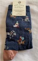 Fat Face Womens Party Dogs Socks New Size UK 4-7 Navy