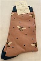 Fat Face Womens Bee Spot Socks Pink New Size UK 4-7