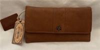 Fat Face Womens Leather Bee Matinee Purse New - Tan