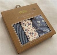 Fat Face Womens 3 Pack Floral Mini Shape Briefs Knickers Pants Size 18 - 18 Regular