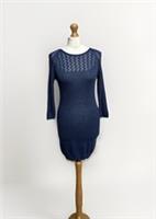 FatFace Jumper Dress Women's UK 8 Blue Cotton Blend Thin Knit Long Sleeve BNWT - 8 Regular
