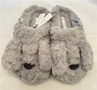 Fat Face Womens Mule Slippers - Dottie Dog - New - Grey - Size M Shoe Size 5-6