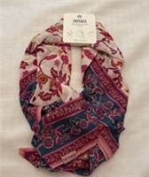 Fat Face Womens Deco Floral Hair Scarf - New - Floral - Square Scarf