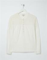 Fat Face Jesse Lace Panel Blouse, Ivory Size 14 New With Tags - 14 Regular